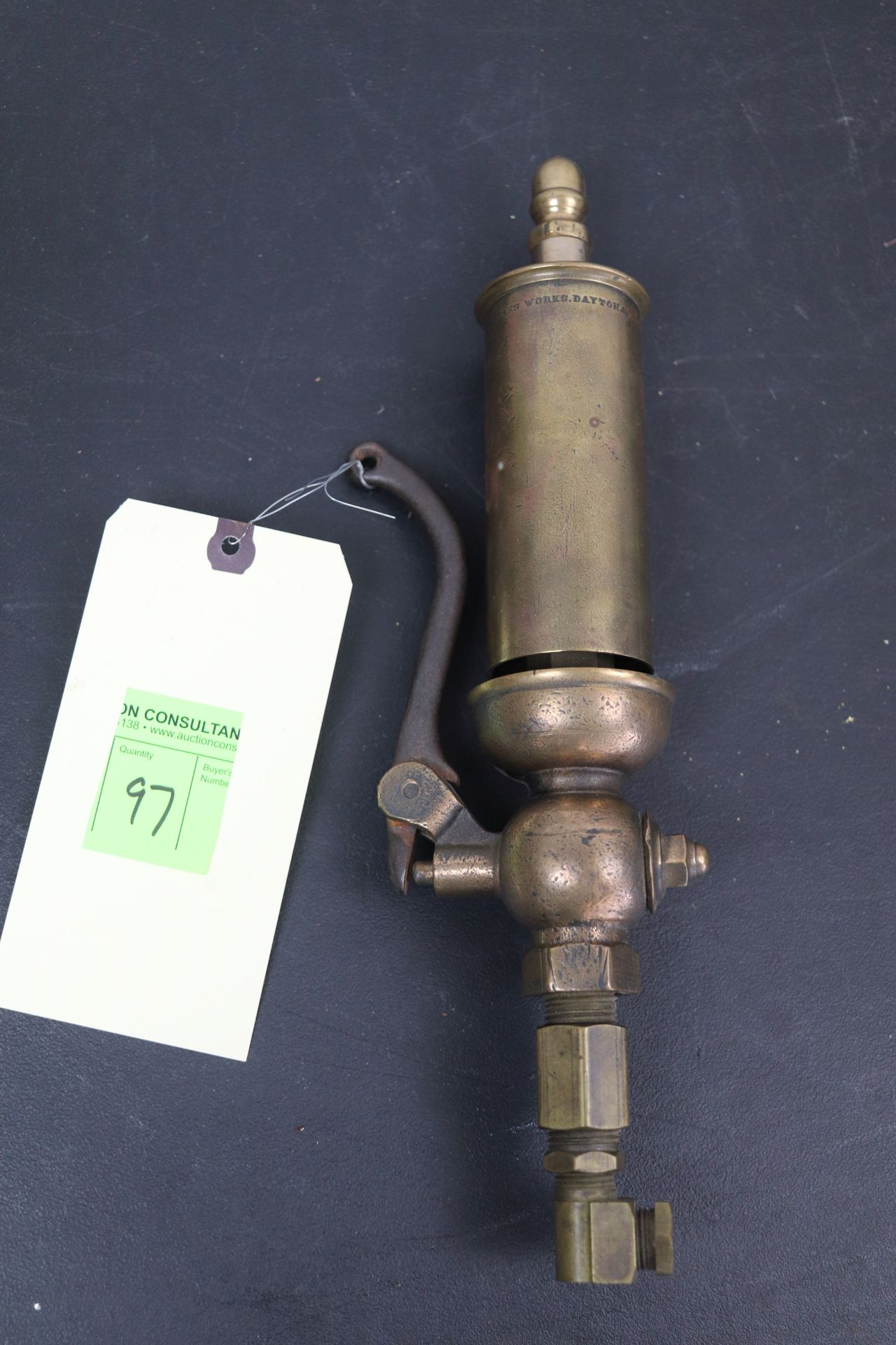 Buckeye Brass Works Dayton Ohio steam whistle, approximately 11"