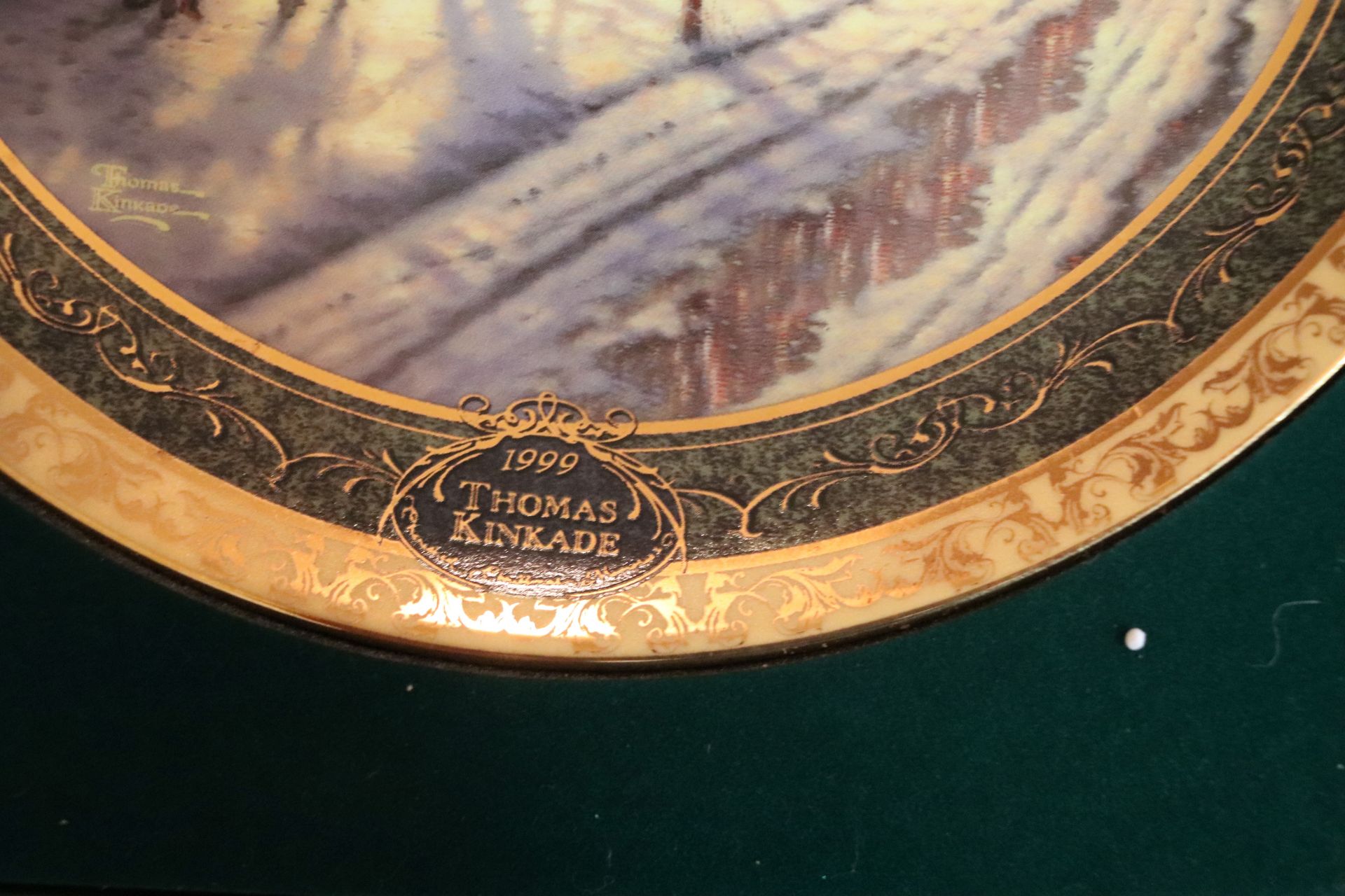 Thomas Kinkade plate and three plaques - Image 3 of 4