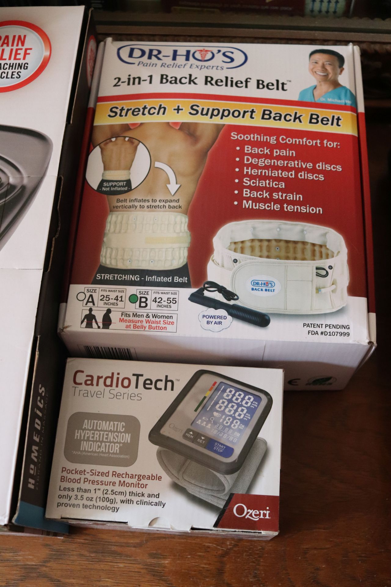 Vibration foot massager, Cup Touch Massager, Dr. Ho's Back Support Belt Cardio Tech Automatic Hypert - Image 3 of 3