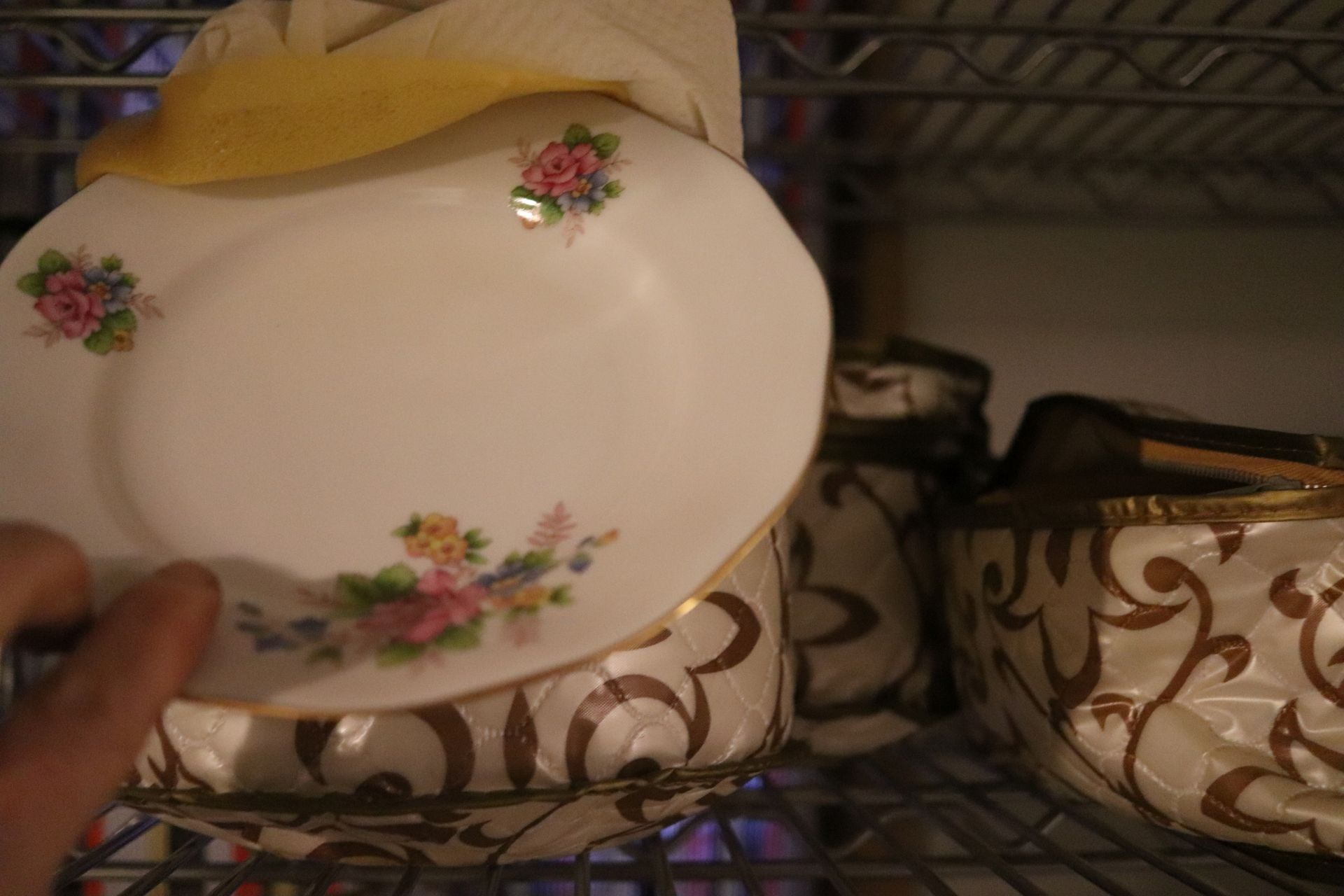 Group of all dishware and metro rack, various makers and pieces, JR JS Romanian dishware, Mikasa dis - Image 2 of 6