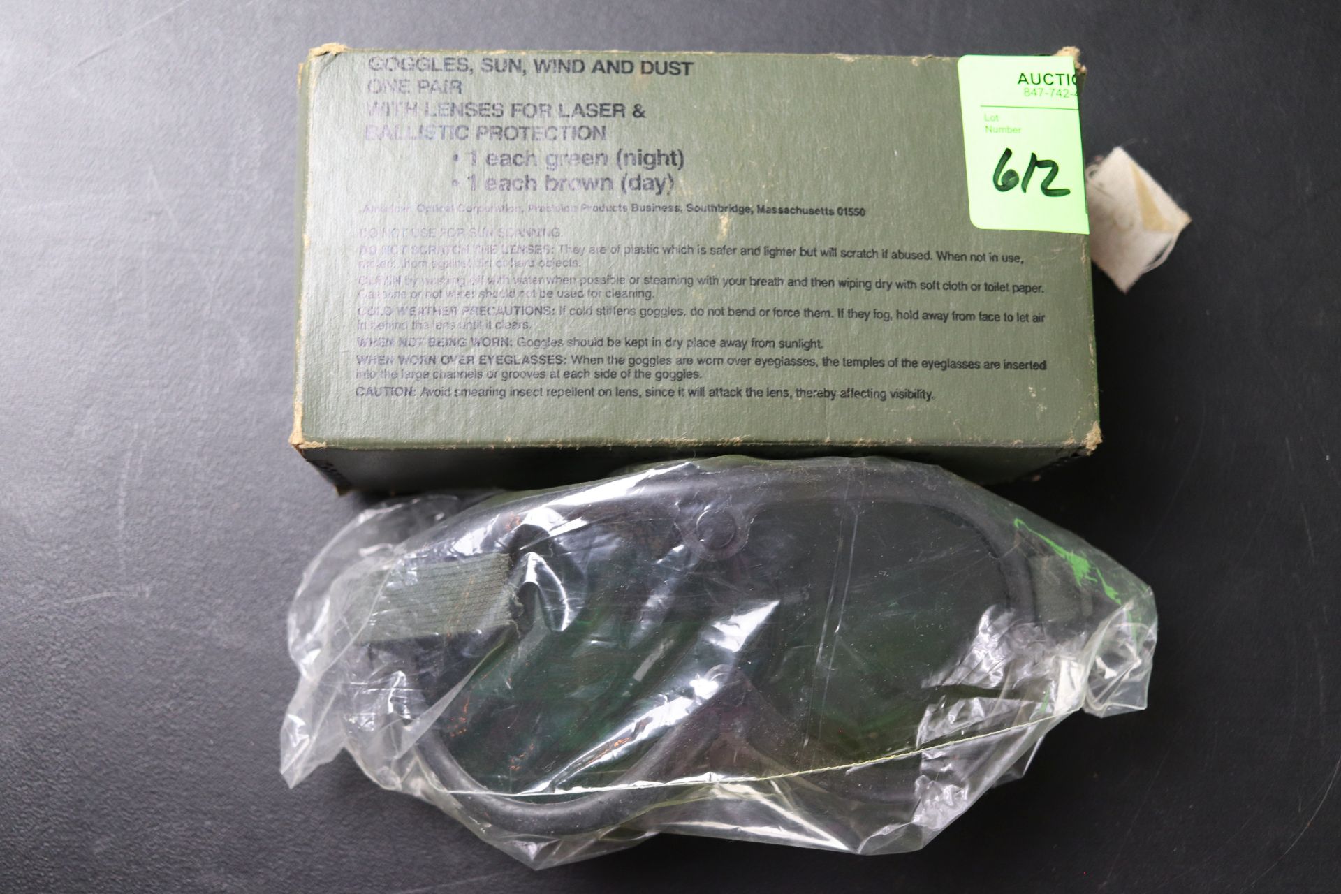 LPL goggles with box, instructions and lenses
