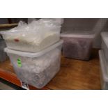 Three boxes of miscellaneous decorative gravel