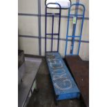 Flat bed loading cart, 5' x 18"