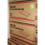 Eight boxes of foil lids for full steam table pan, Item #AU0901L, 50 lids per box