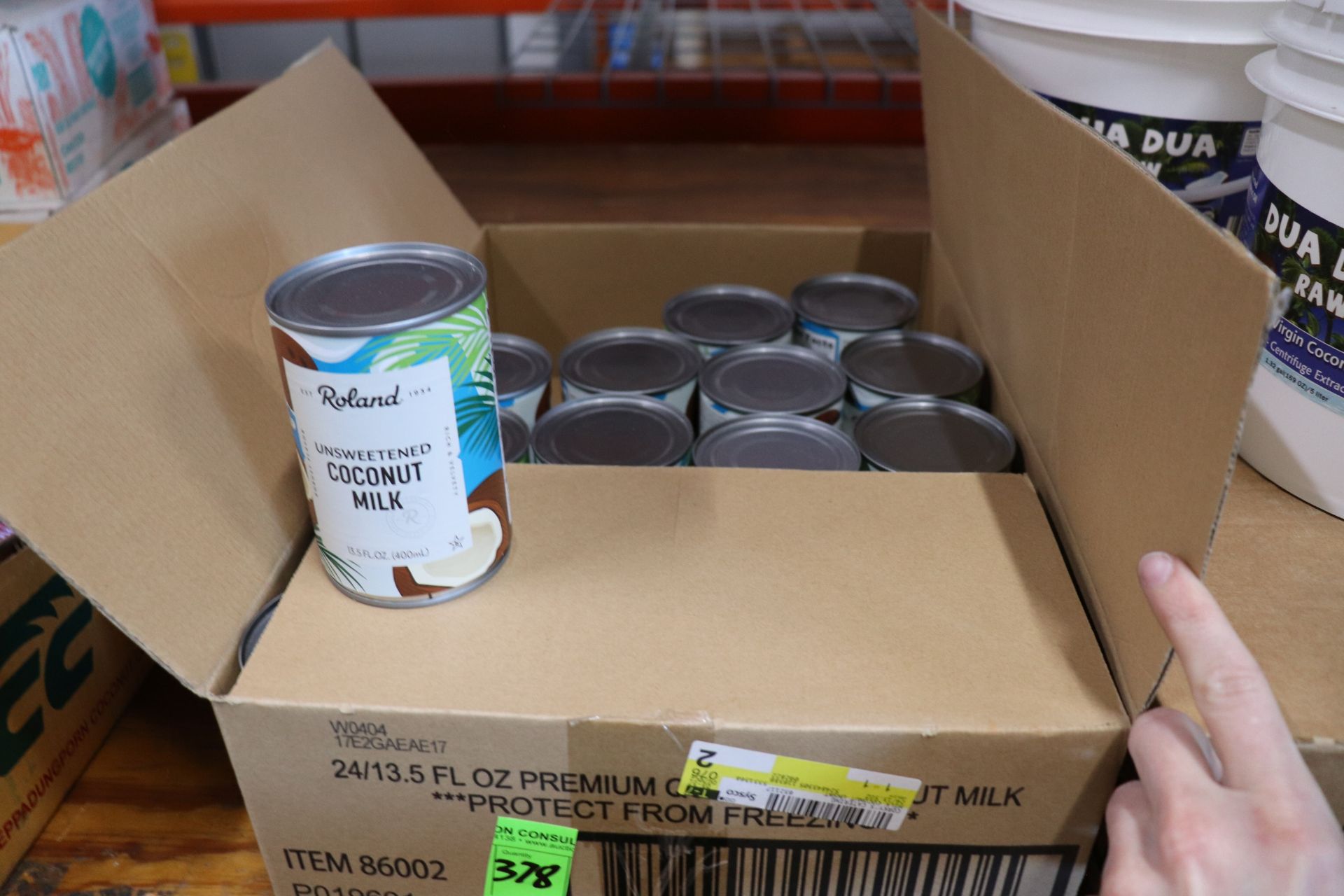 Case of 24 cans of coconut milk