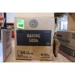 One case of baking soda containing twenty-four 1-lb boxes