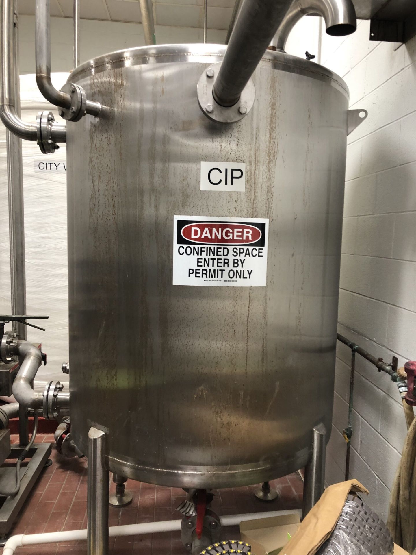 300 Gallon Stainless Steel CIP Tank for RO Skid