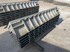 (6) 14" x 14" x 8' Wrap Smooth Wall Ties Aluminum Concrete Forms, 8" Hole Pattern. Located in Mt. Pl
