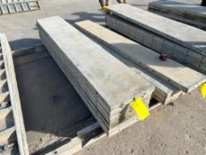 (7) 16" x 8' Smooth Wall Ties Aluminum Concrete Forms, 8" Hole Pattern. Located in Mt. Pleasant, IA