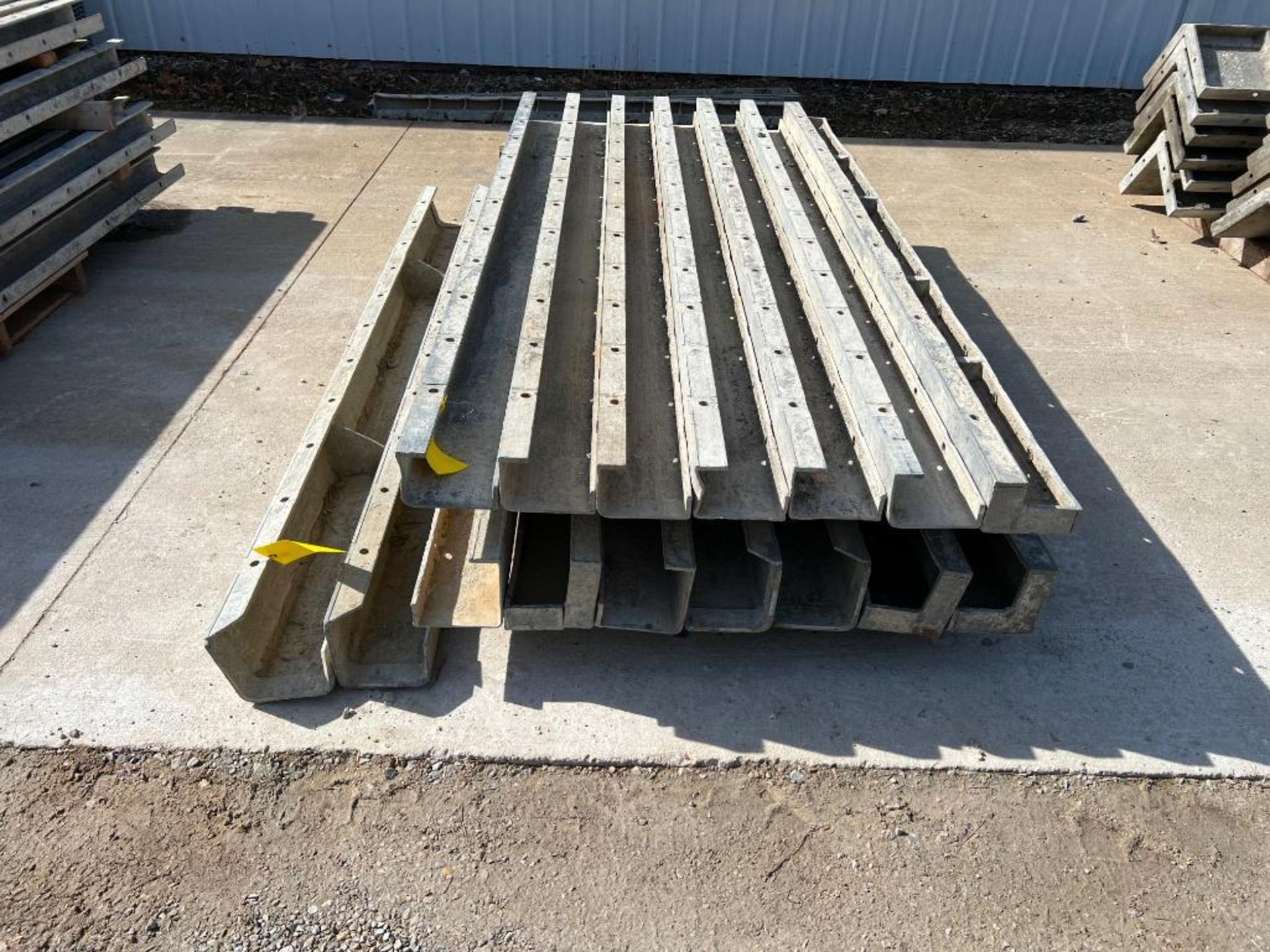 (9) 6" x 6" x 8' ISC Full Smooth Wall Ties Aluminum Concrete Forms, 8" Hole Pattern. Located in Mt.
