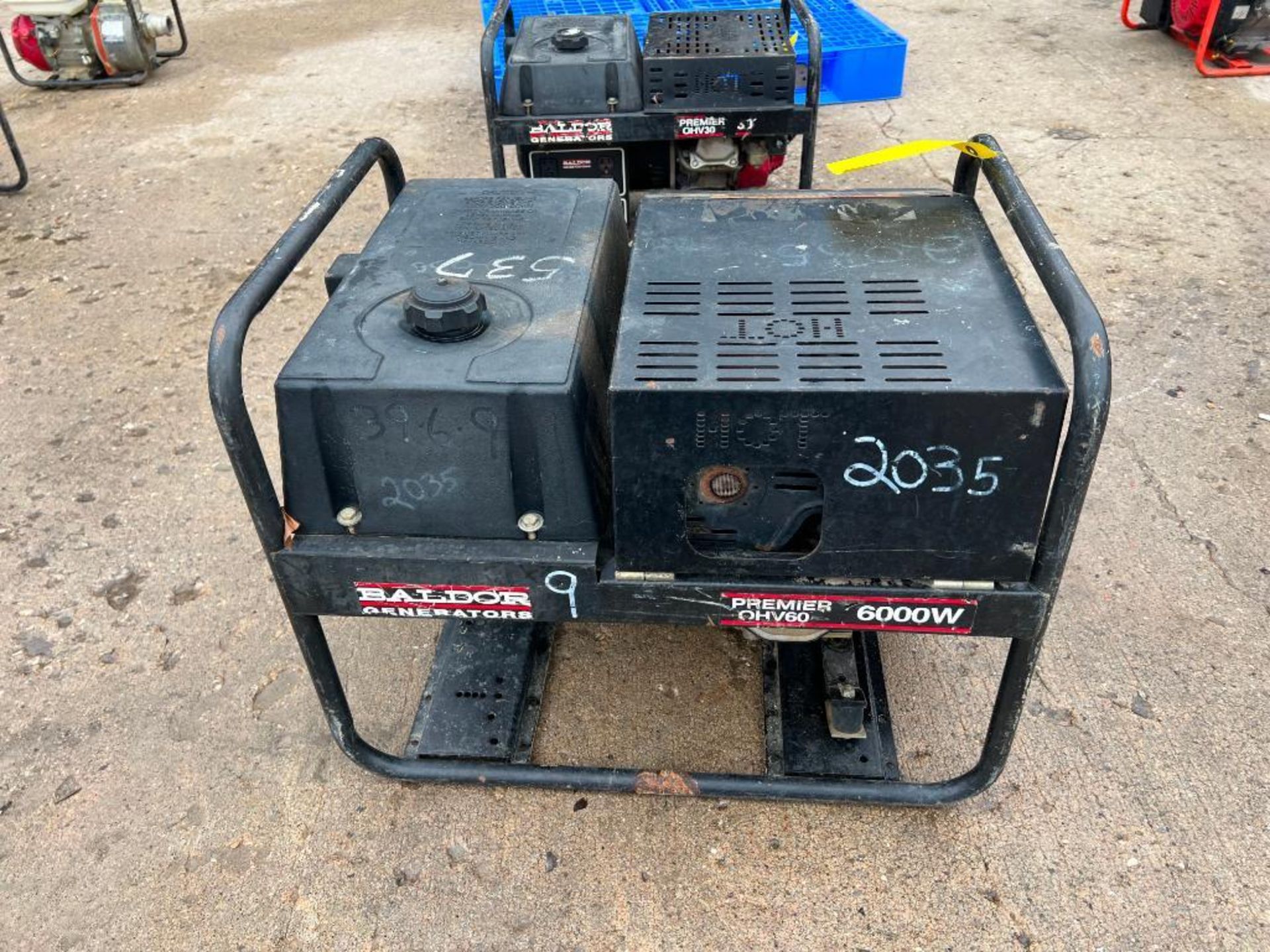 Baldor Premier OHV60 Generator, 6000W, Honda GX340 11 HP Engine. (#2035) Located in Mt. Pleasant, IA - Image 3 of 3