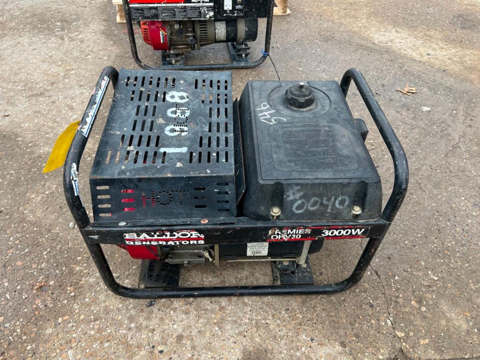 Baldor Premier OHV30 Generator, 3000W, GX 160 Honda 5.5 HP Engine. (#8861) Located in Mt. Pleasant,