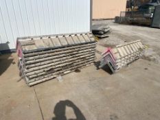 (15) 11 3/4" x 11 3/4" x 7' Wrap Smooth Wall Ties Aluminum Concrete Forms, 8" Hole Pattern. Located