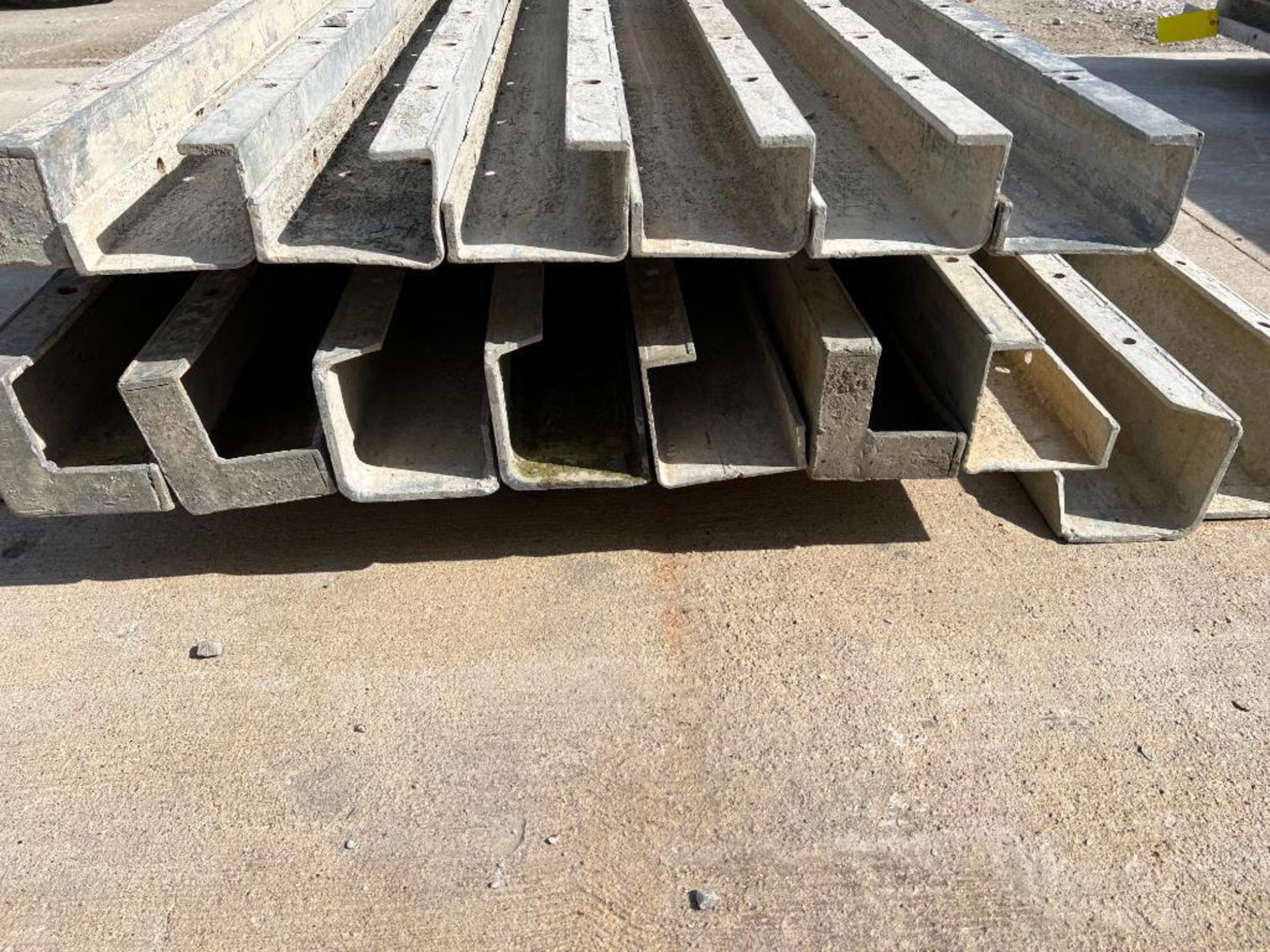 (9) 6" x 6" x 8' ISC Full Smooth Wall Ties Aluminum Concrete Forms, 8" Hole Pattern. Located in Mt. - Image 3 of 3