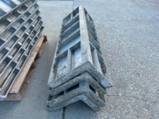 (4) 12" x 10" x 4' Wraps Smooth Hartman Aluminum Concrete Forms, 8" Hole Pattern. Located in Mt. Ple