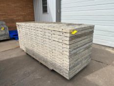 (15) 36" x 8' Tuf N Lite Textured Brick Aluminum Concrete Forms, 6-12 Hole Pattern. Located in Mt. P