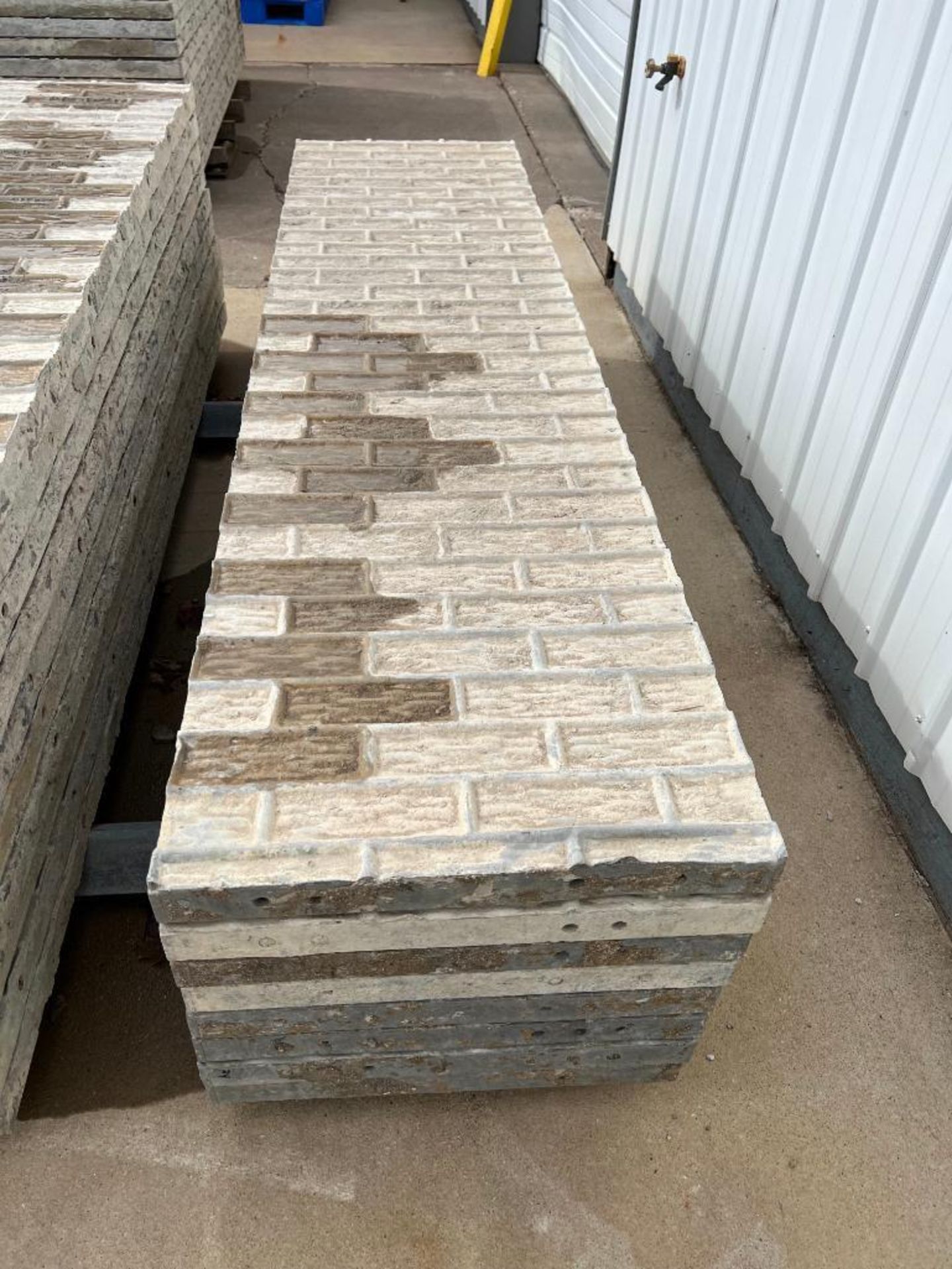 (8) 24" x 8' Tuf N Lite Textured Brick Aluminum Concrete Forms, 6-12 Hole Pattern. Located in Mt. Pl - Image 2 of 4