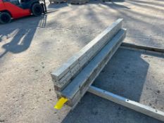 (4) 5" x 8' & (8) 4" x 8' Smooth Wall Ties Aluminum Concrete Forms, 8" Hole Pattern. Located in Mt.