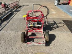 Allen Razorback Power Sprayer, Model 75X040700, Serial #7560XL, 4 hp, 90 lbs. Located in Mt. Pleasan