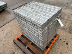 (12) NEW 30" x 2' Textured Brick Tuff-N-Lite Aluminum Concrete Forms, 6-12 Hole Pattern. Located in