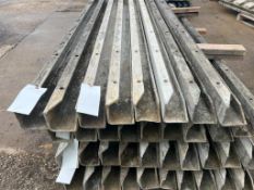 (8) 4" x 4" x 8' Full ISC Smooth Wall Ties Aluminum Concrete Forms, 6-12 Hole Pattern. Located in Mt