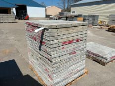 (20) 36" x 4' Smooth Western Aluminum Concrete Forms, 6-12 Hole Pattern. Located in Mt. Pleasant, IA