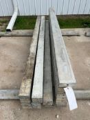 (9) NEW 5" x 8' (13) 4" x 8' Smooth Wall Ties Aluminum Concrete Forms, 6-12 Hole Pattern. Located in