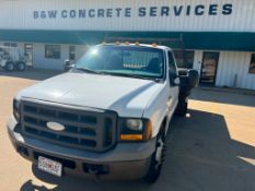 2005 Ford F-350 XL Super Duty Flat Bed Dually Pick up Truck, VIN #1FDWF36P55EA47254, Miles 377,413,