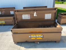 Knaack Job Box, Model 2472, with contents approx (105) turnbuckles. Located in Mt. Pleasant, IA