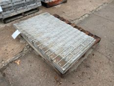 (2) NEW 30" x 4' Textured Brick Tuff-N-Lite Aluminum Concrete Forms, 8" Hole Pattern. Located in Mt.