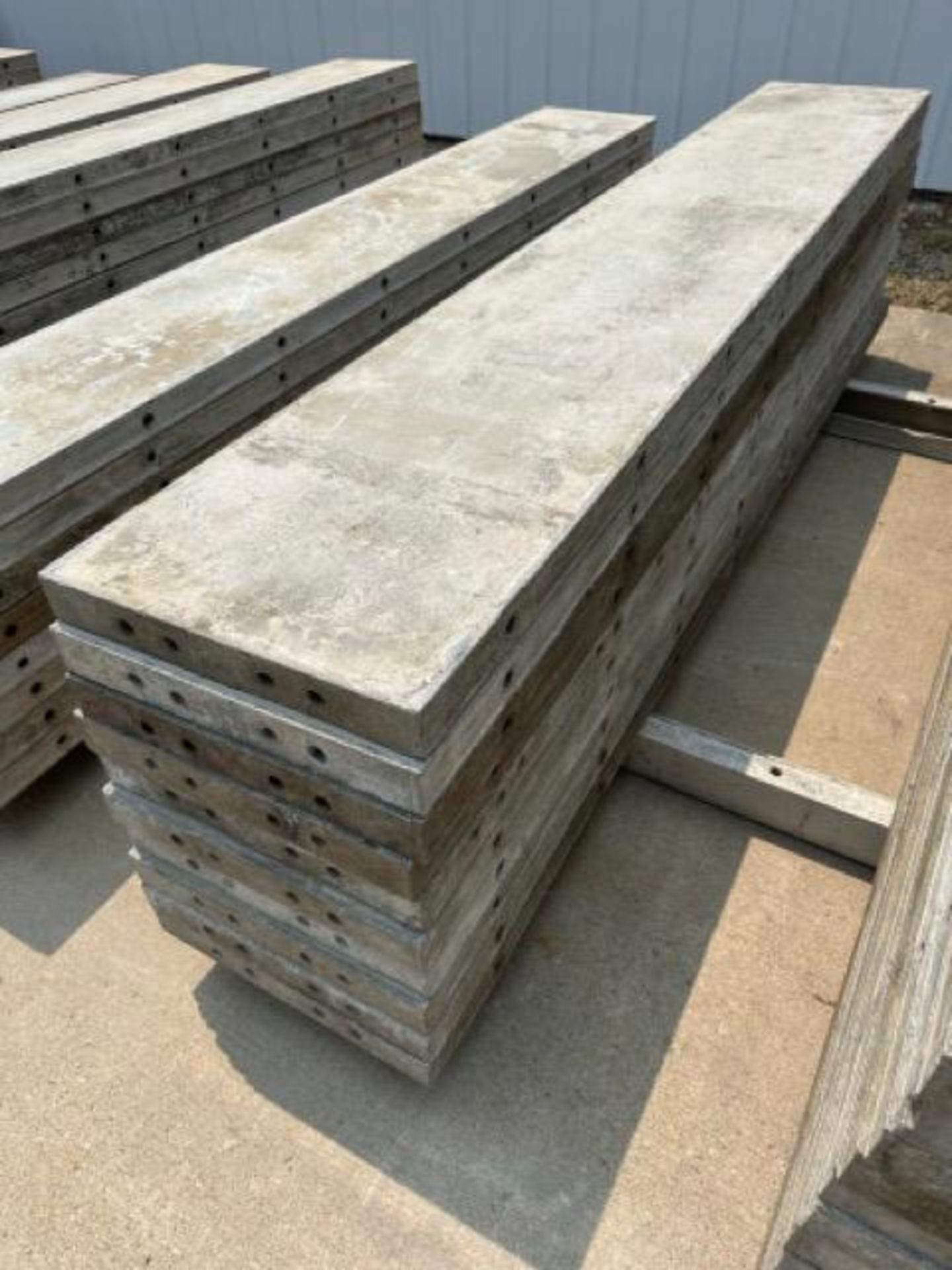 (10) 16" x 8' Wall-Ties aluminum concrete forms, smooth, 6-12 hole pattern - Image 2 of 3