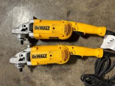 (2) DeWalt DWE4519 9" angle grinder