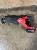 Milwaukee Sawzall cordless reciprocating saw with battery, no charger
