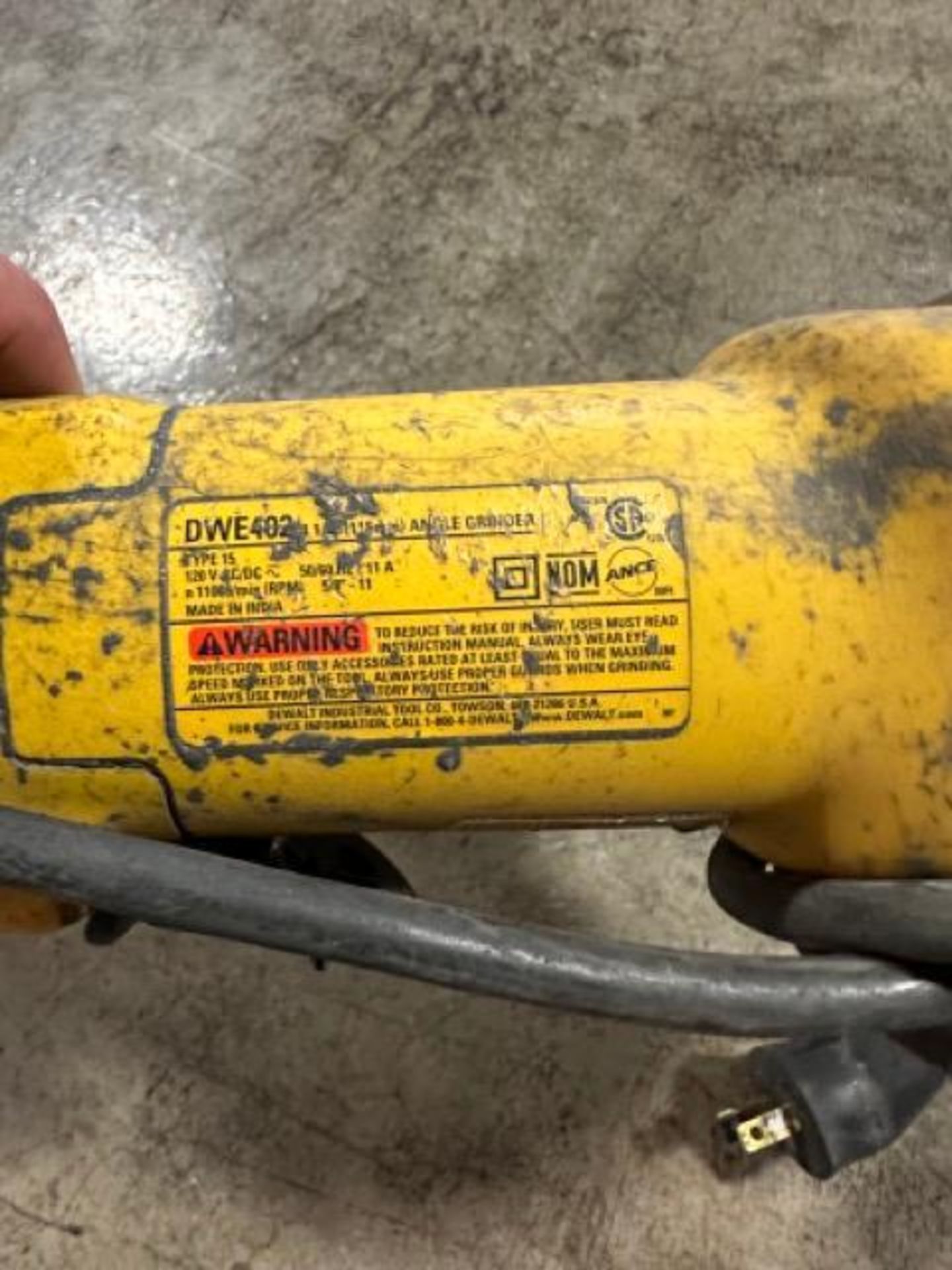 (2) DeWalt DWE402 4-1/2" angle grinder - Image 3 of 3