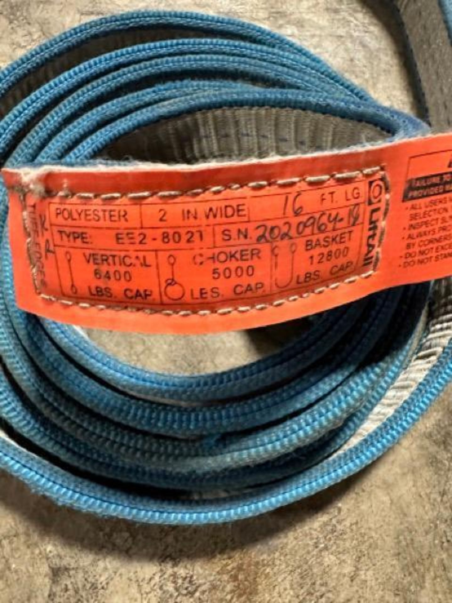 (1) LiftAll polyester sling, 20' length, 3" wide, (1) LiftAll nylon sling, 20' length, 4" wide, (1) - Image 5 of 5