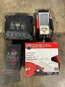 NEW Jumper cables, battery tester, DBPOWER jump starter, Pro-Logix battery charger/maintainer