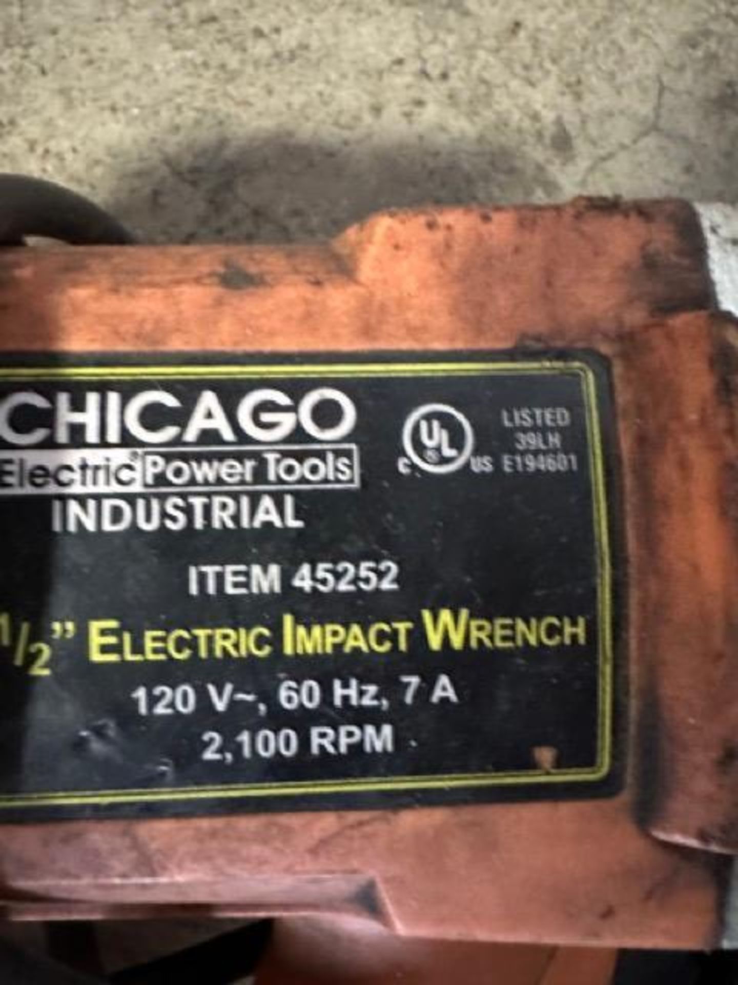 (1) Earthquake 1/2" air impact wrench, (1) Chicago Electric 1/2" electric impact wrench, (1) Chicago - Image 6 of 11