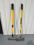 (4) metal garden rake