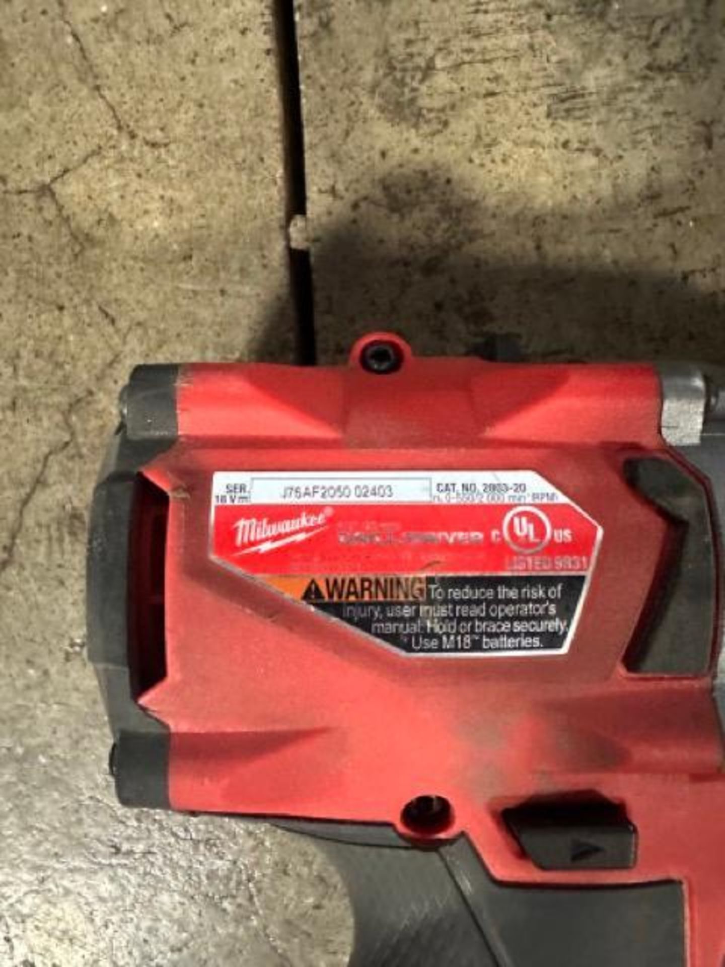 Milwaukee 1/2" cordless hammer drill/driver with battery, no charger - Image 4 of 4