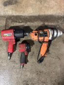 (1) Earthquake 1/2" air impact wrench, (1) Chicago Electric 1/2" electric impact wrench, (1) Chicago