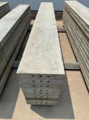 (9) 12" x 8' Wall-Ties aluminum concrete forms, smooth, 6-12 hole pattern