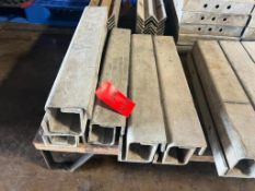 (10) 4" x 4" x 4' ISC Wall-Ties aluminum concrete forms, smooth, 6-12 hole pattern, located in Mt.