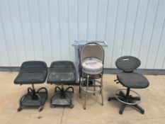 Misc. office chairs and cart, located in Mt. Pleasant, IA.
