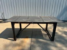 steel bench 8' x 4' x3', located in Mt. Pleasant, IA.