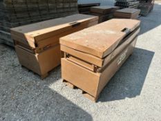 (2) Knaack jobsite box 24" x 72" one that is damaged and will not close (see picture), located in