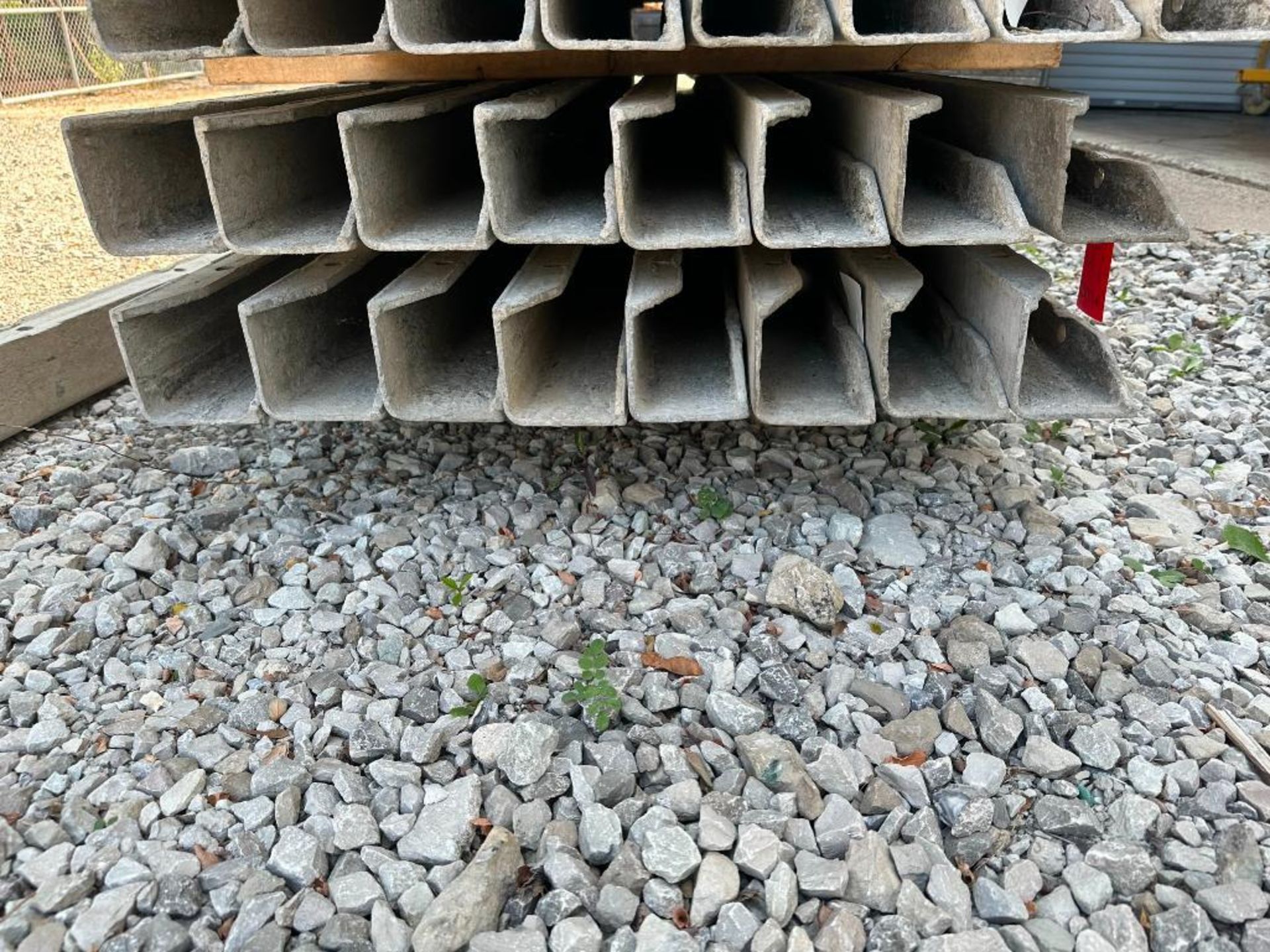 (16) 4" x 4" x 8' ISC Wall-Ties aluminum concrete forms, smooth, 6-12 hole pattern, located in Mt. - Image 2 of 3