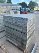 (20) 3' x 4' with brick ledge Wall-Ties aluminum concrete forms, smooth, 6-12 hole pattern,