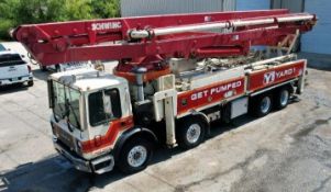 1998 Schwing S45 SX-125 45m on 1999 Mack MR688S 8x4 concrete pump truck, Mack 6 cylinder 12.0 L