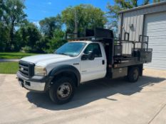 2006 Ford F450 XL Super Duty dually truck reg cab, Knapheide concrete flatbed, power stroke V8 turbo