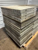 (28) 3' x 2' Wall-Ties aluminum concrete forms, smooth, 6-12 hole pattern, located in Mt.